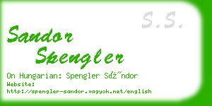 sandor spengler business card